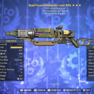 Quad DWA FR NU Laser Rifle 