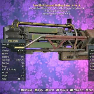 Two-Shot 25DWA Dura NU Gatling Laser 