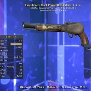 LEGACY Executioner Dura Black Powder Pistol 