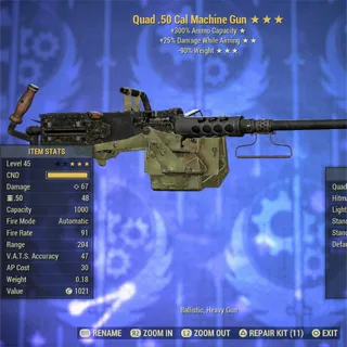 Quad  DWA 90RW .50 Cal Machine Gun 