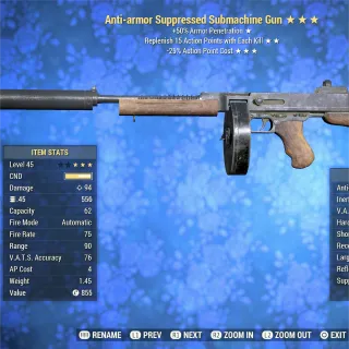 Anti-Armor RAP 25 Submachine Gun 