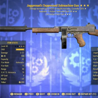 Juggernaut RAP 25 Submachine Gun 