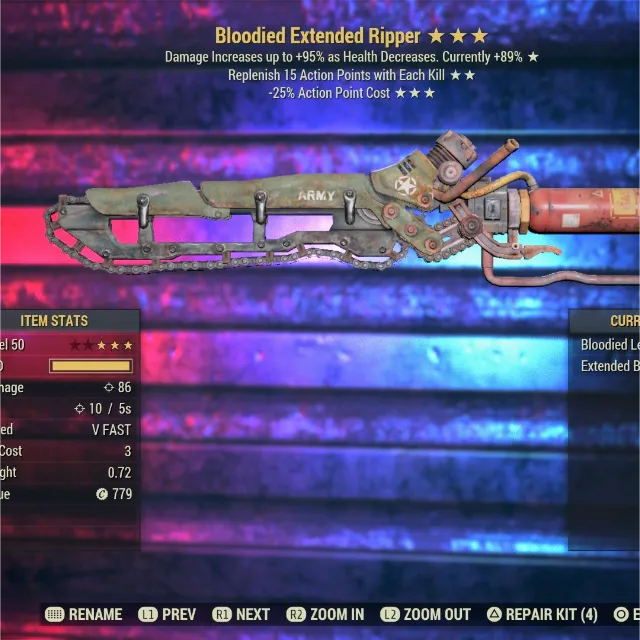 Bloodied RAP 25 Ripper - Game Items - Gameflip