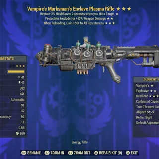 Vampire  Full Mod Enclave Plasma Flamer 