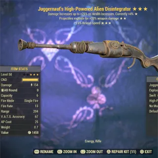 Juggernaut Exp FR Alien Disintegrator 