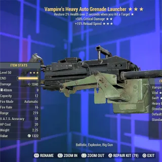 Vampire V50 FR Auto Grenade Launcher