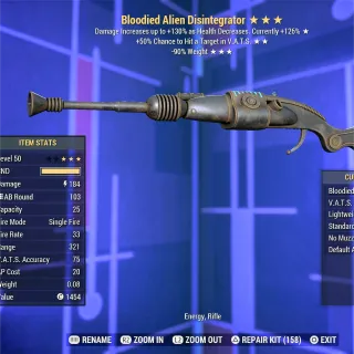 Bloodied VHC RW Alien Disintegrator 