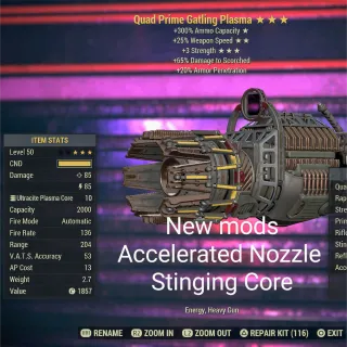 QFFR 3S Gatling Plasma New Mods 