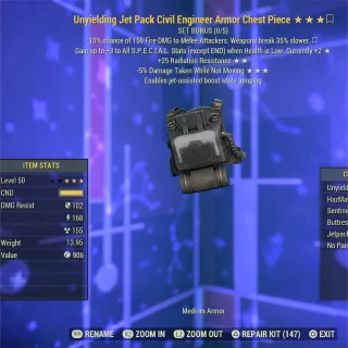 Unyielding Sentinel CEA Jet Pack Chest 