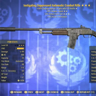 Instigating 2525 Combat Rifle CR 