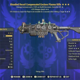 Bloodied Full Mod Enclave Plasma Flamer 