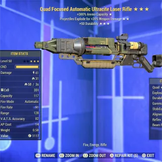 QE Durability Ultracite Laser Rifle 