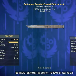 AA PA 3S Combat Knife 