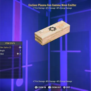 Enclave Plasma Gun Gamma wave Emitter