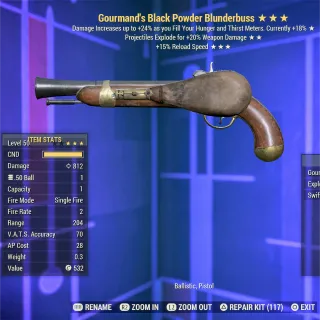 GE FR Black Powder Pistol 