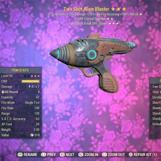 Two-Shot V50 SB Alien Blaster 