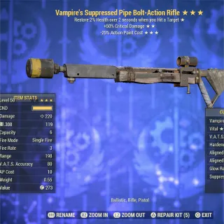 Vampire 5035 Pipe Bolt-Action Rifle 