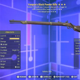 Vampire VHC FR Black Powder Rifle 