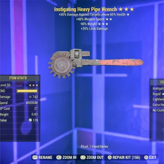 Instigating SS RW Pipes Wrench 