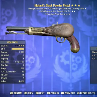 Mutant VHC 35 Black Powder Pistol 