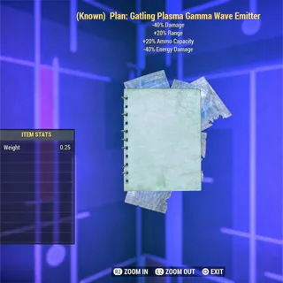 Plan Gatling Plasma Gamma Wave Emitter 