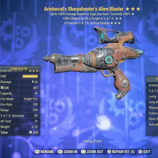 Aristocrat VHC 15V Alien Blaster 