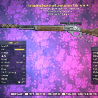Instigating 25DWA FR Lever Rifle 