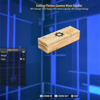 Gatling Plasma Gamma Wave Emitter 
