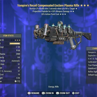 VE35 Full Best Mod Enclave Flamer Rifle EPR 