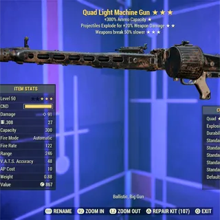 QE Durability Light Machine Gun LMG 