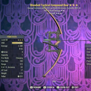 Bloodied V50 3S Compound Bow 