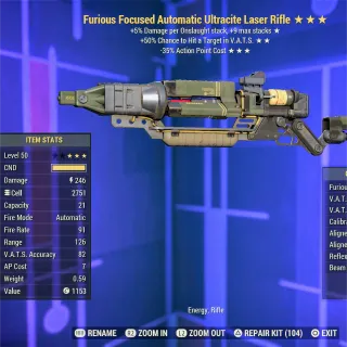 Furious VHC 35 Ultracite Laser Rifle