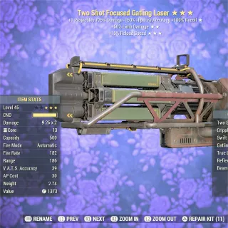 Two-Shot LD FR NU Gatling Laser 