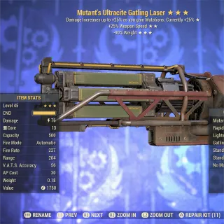 Mutant FFR RW Ultracite Gatling 