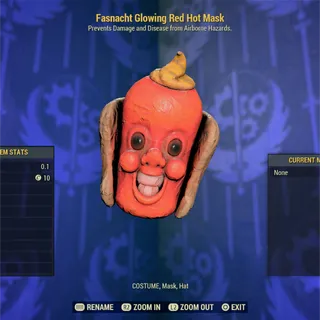 Fasnacht Glowing Red Hot Mask 