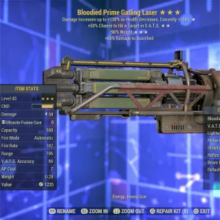 Bloodied VHC RW NU Gatling Laser 