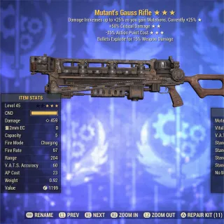 Mutant 5025 Gauss Rifle 