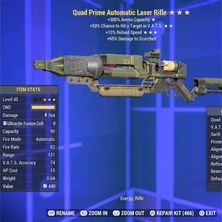 Quad VHC FR NU Laser Rifle 
