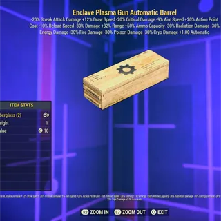 Enclave Plasma Gun Automatic Barrel Mod 