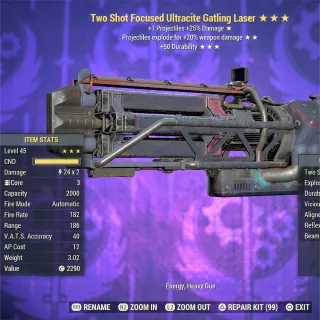 TSE Durability Ultracite Gatling Laser 