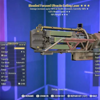 BFFR RW Ultracite Gatling Laser 