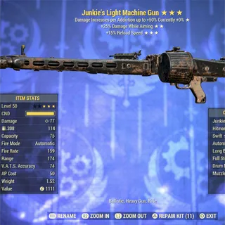 Junkie DWA FR Light Machine Gun LMG 