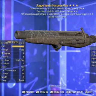 Juggernaut Explosive Ghost Harpoon Gun 