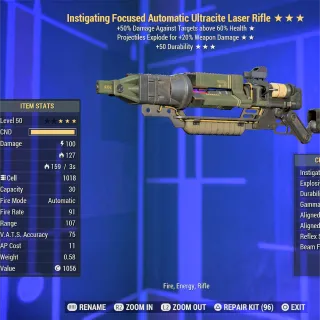 IE Durability Ultracite Laser Rifle 
