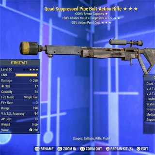 Quad VHC 35 Pipe Bolt-Action Rifle 