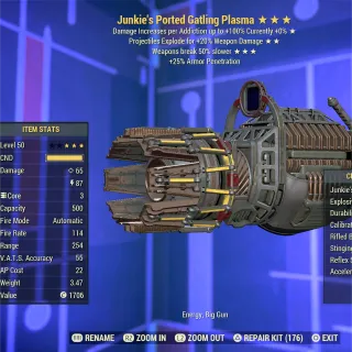 JE Durability Gatling Plasma Full Mod 