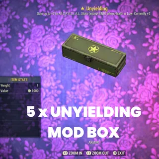 5 x Unyielding Mod Box 