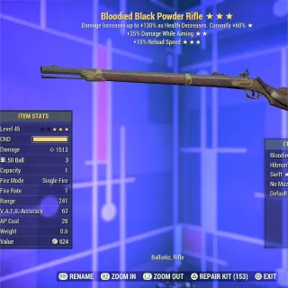 Bloodied DWA FR Black Powder Rifle 