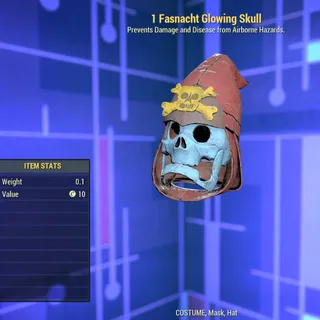 Fasnacht Glowing Skull Mask 