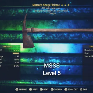 Level 5 Mutant SSS Pickaxe 